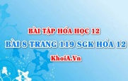 Bài 8 trang 119 SGK Hoá 12: Tính chất hóa học của kim loại kiềm thổ, hợp chất quan trọng của kim loại kiềm thổ